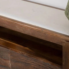 Tatvaacasa UrbanCraft Mango Wood & Metal TV Unit with Storage