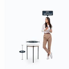 Modern Coffee Table with Metal Legs Nesting Table