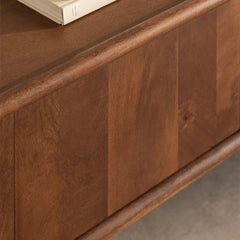 Wooden Walnut Finish TV Cabinet