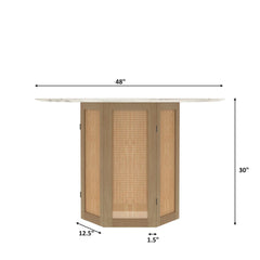 Tatvaacasa Modern Rustic Finished Wooden Handmade Dining Table