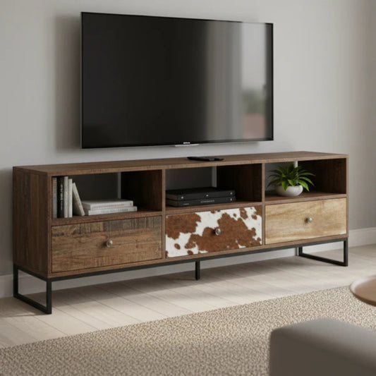 Tatvaacasa Modern Wooden TV Unit with Storage