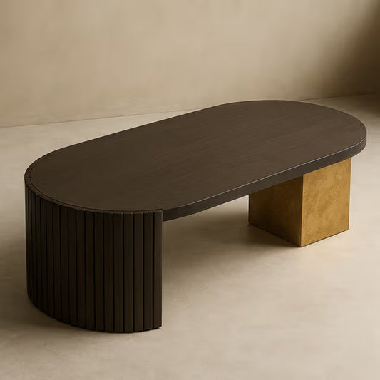 Walnut Finish Modern Coffee Table