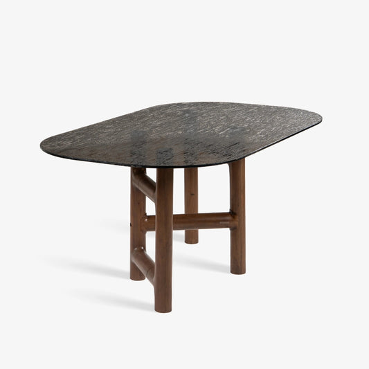 Tatvaacasa Wooden Oval Dining Table for Home & Dining Area