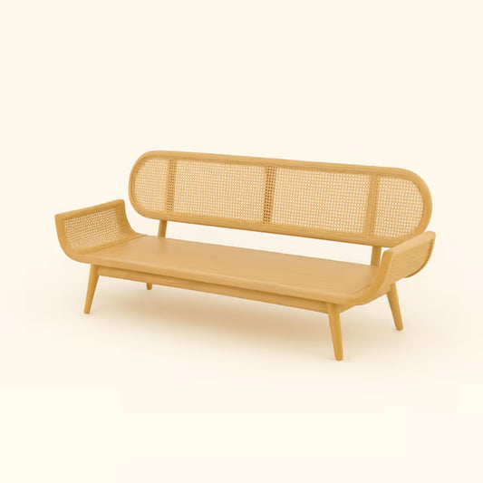 Modern Rattan Wooden Bed