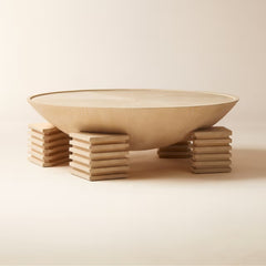 Round Modern Natural Coffee Table