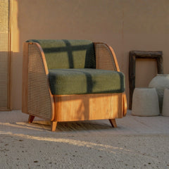 Modern Wooden Cane Sofa