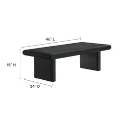 Relic Wooden Textured Coffee Table in White