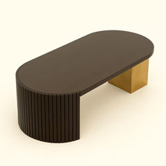 Walnut Finish Modern Coffee Table