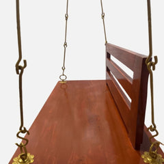 Wooden Natural Walnut Finish Swing