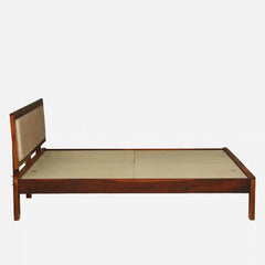 Solid Wood Queen Size Bed Without Storage