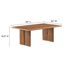 Wood Coffee Table in Walnut Finish