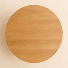 Round Wooden Natural Dining Table
