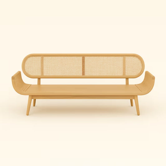 Modern Rattan Wooden Bed