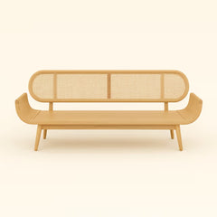 Modern Rattan Wooden Bed