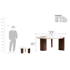 Tatvaacasa Modern Wooden Coffee Table