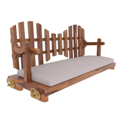 Square Back Wooden Adorable Handmade Wooden Swing for Home
