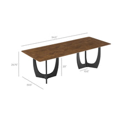 tatvaacasa 94” Dining Table in Walnut