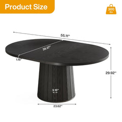 Tatvaacasa Premium Black Round Dining Table – Stylish, Strong & Modern Statement Piece