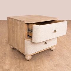 Modern Mango Wooden Natural Bedside Table