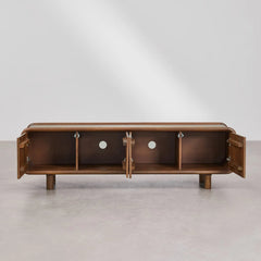 Wooden Walnut Finish TV Cabinet