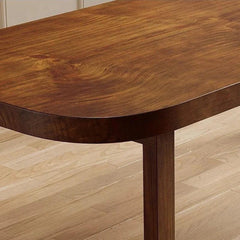Tatvaacasa Modern Solid Wood Dining Table with Rounded Edge Design