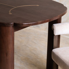 Tatvaacasa Contemporary Oval Solid Wood Dining Table