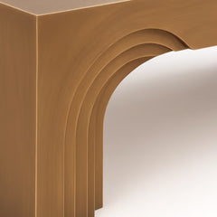 Tatvaacasa Modern Arch Brown Coffee Table