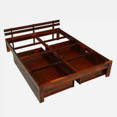 Solid Wood King Size Bed With Storage Drawers