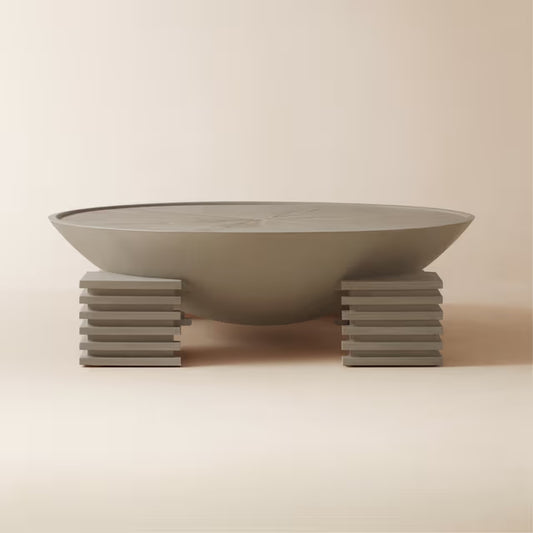 Round Modern Natural Coffee Table