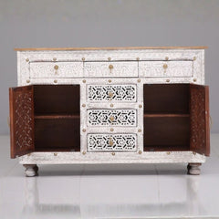 Mango Wood White Cabinet and Sideboards