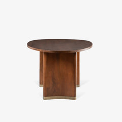 Tatvaacasa Solid Wood Oval Dining Table for Modern Home & Dining Area
