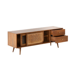 Modern Cane Tv Unit for Living Room