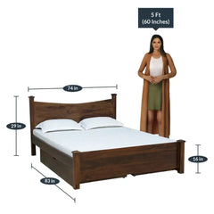 Solid Sheesham Wood Storage Beds