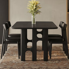 Tatvaacasa White Wash Modern Dining Table