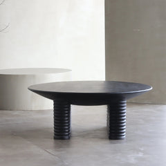 Tatvaacasa Black Modern Coffee Table for Living Room