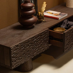Tatvaacasa TV Cabinet 180 cm Brown Wood