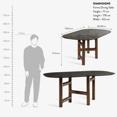 Tatvaacasa Wooden Oval Dining Table for Home & Dining Area