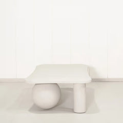 Whitewashed Wooden Modern Coffee Table