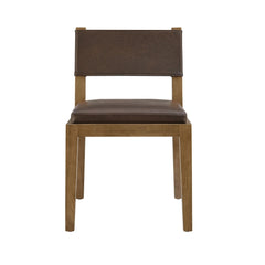 Tatvaacasa Brown Leather Dining Chair