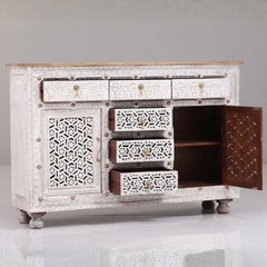 Mango Wood White Cabinet and Sideboards
