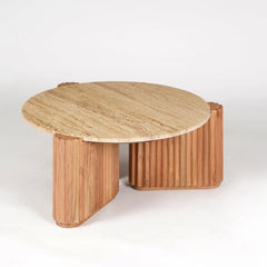 Tatvaacasa Travertine Coffee Table