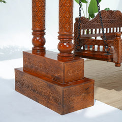 Wooden Natural Swing for Balcony