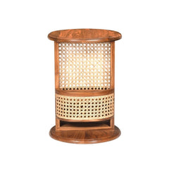 Mango Wood Cane Side Table