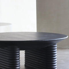 Tatvaacasa Black Modern Coffee Table for Living Room