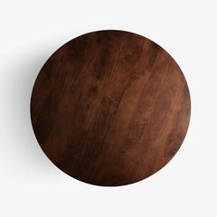 Wooden Round Modern Coffee Table for Living Room