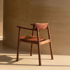 Tatvaacasa Modern Round Solid Wood Dining Table Set with Marble Top