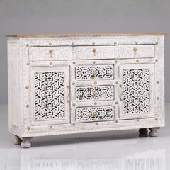 Mango Wood White Cabinet and Sideboards