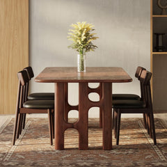 Tatvaacasa White Wash Modern Dining Table