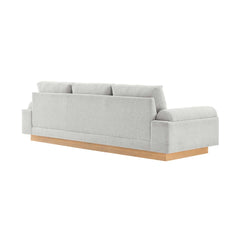 Tatvaacasa Upholstered Fabric Sofa in Light Gray