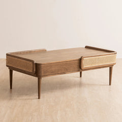 Modern Cane Coffee Table for Living Room